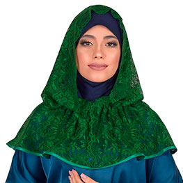 Быстронадеваемый хиджаб "Нефрит"
