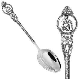 Серебряная чайная ложка со Знаком зодиака «Водолей»