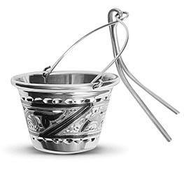 Серебряное ситечко для чая «Ведерко»