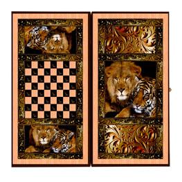 Средние нарды и шашки «Лев и Тигр»