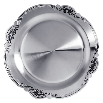 Серебряная десертная тарелка «Весенняя»