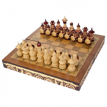 Резные шахматы ручной работы «Дорожные»