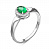 Серебряное кольцо «Электра» с зеленым шпинелем