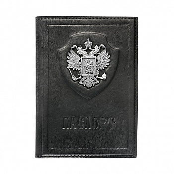 Обложка для паспорта «Держава» с декором из серебра