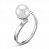 Серебряное кольцо с жемчугом «Дар моря»