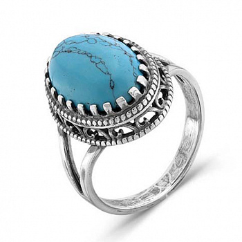 Серебряное кольцо с бирюзой «Милори»