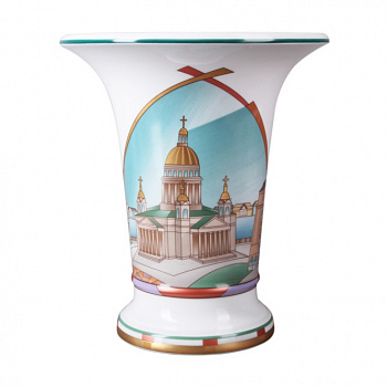Фарфоровая ваза «На Невских берегах»
