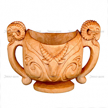 Авторская деревянная чаша "Козерог"