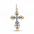 Серебряная подвеска «Крестик» с позолотой
