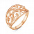 Серебряное кольцо «Кружево» с позолотой