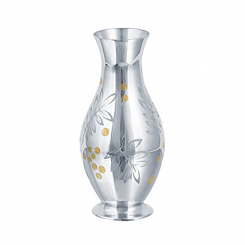 Серебряная ваза с позолотой