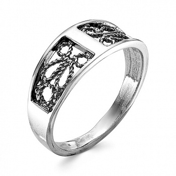 Серебряное кольцо «Бантик»