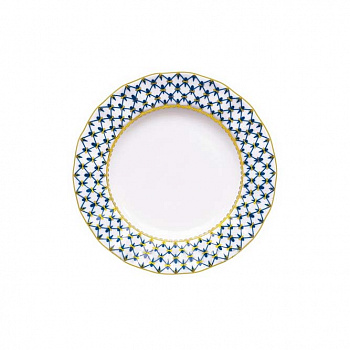 Плоская фарфоровая тарелка «Кобальтовая сетка»