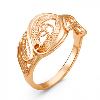 Серебряное кольцо «Арабеска» с золочением