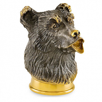 Серебряная стопка-перевертыш «Медведь»