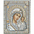 Икона с напылением из серебра «Казанская Божья Матерь»