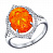 Серебряное кольцо «Танец огня» с опалом и фианитами