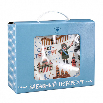 Фарфоровый подарочный набор посуды «Забавный Петербург»