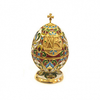 Серебряная шкатулка-яйцо «Христос воскрес»