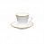 Фарфоровая кофейная чашка с блюдцем «Золотой кант»