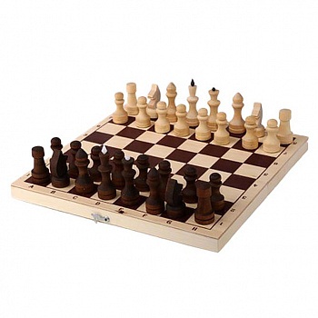 Шахматы парафинированные в комплекте с доской