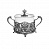 Серебряная чайная пара «Герб» с сахарницей