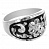 Серебряное кольцо «Цветы» с чернью
