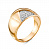 Серебряное кольцо с фианитом «Круг света»