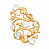 Серебряное кольцо «Веточки» с позолотой