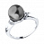 Серебряное кольцо с жемчугом Swarovski и фианитами