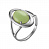 Серебряное кольцо «Орбита» с нефритом