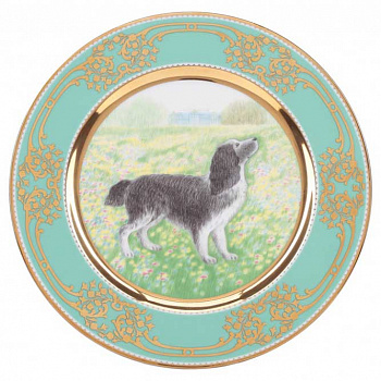 Фарфоровая декоративная тарелка «Собаки российских императоров»