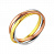 Серебряное кольцо «Дымка» с позолотой