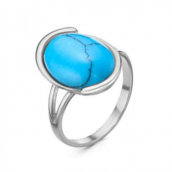 Серебряное кольцо «Вселенная» с бирюзой