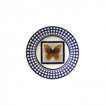 Фарфоровая декоративная тарелка «Золотая бабочка»