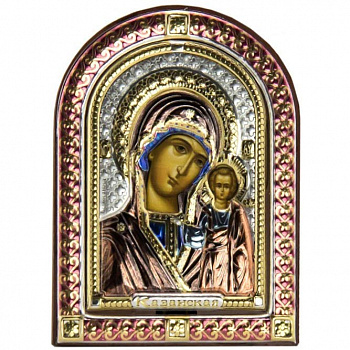 Икона с серебряным напылением «Божья Матерь Казанская»