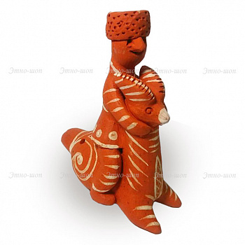 Свистулька «Всадник» Балхарская керамика
