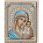 Икона с напылением из серебра «Божья Матерь Казанская»