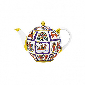 Фарфоровый чайник «Русский лубок»