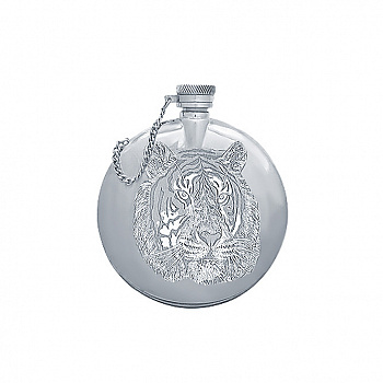 Серебряная фляжка «Тигр»