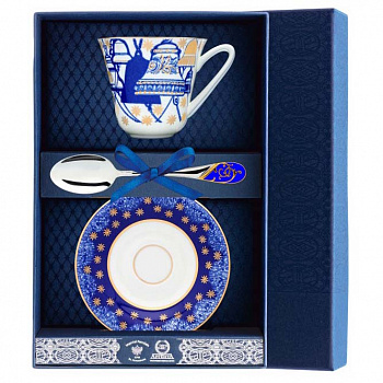 Фарфоровый чайный набор с эмалью «Колокола»