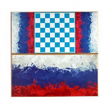 Нарды и шашки из дерева «Флаг России»