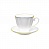 Фарфоровая чайная чашка с блюдцем «Золотой кантик»