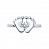 Серебряное кольцо с фианитом «Пяточки»