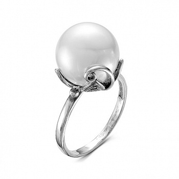 Серебряное кольцо «Мечта» с жемчугом