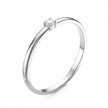 Серебряное кольцо «Мираж» с фианитом